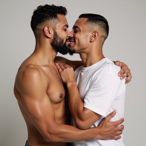 straight man with gay man